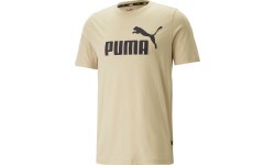 Puma kokvilnas vīriešu T-krekls Ess Logo Tee Cream 586667 85