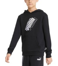Puma Power Logo jaka ar kapuci pusaudžiem, melna 847297 01