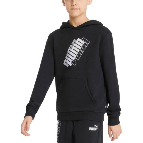 Puma Power Logo Hoodie for Teens, Black 847297 01