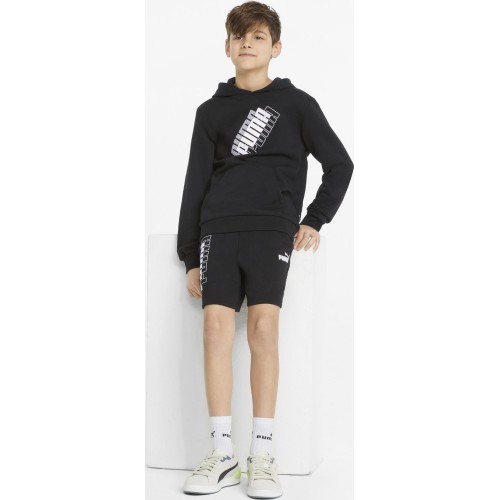 Толстовка с капюшоном Puma Power Logo для подростков, чёрная 847297 01