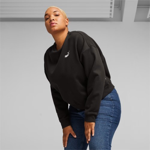Puma Ess+ Relaxed Crew FL Women's Sweatshirt Black 676801 01