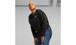 Женский свитшот Puma Ess+ Relaxed Crew FL чёрный 676801 01