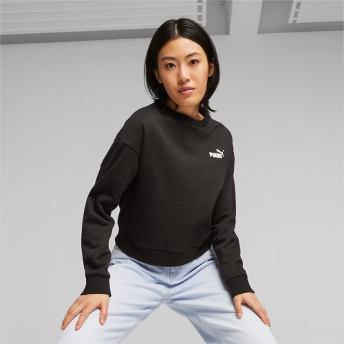 Puma Ess+ Relaxed Crew FL Women's Sweatshirt Black 676801 01