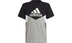 Adidas B Cb T Ess pusaudžu T-krekls, melns/pelēks HA4025