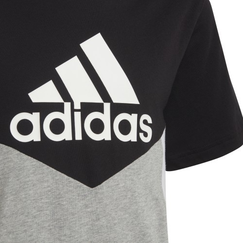 Футболка подростковая Adidas B Cb T Ess черно-серая HA4025