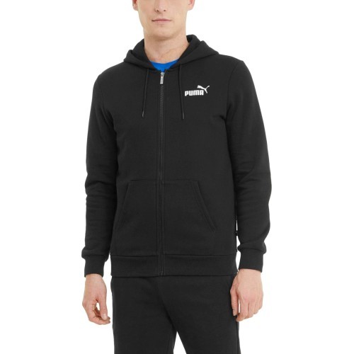 Puma vīriešu džemperis Ess Small Logo FZ Black 586702 01