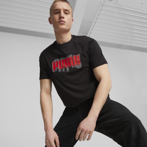 Puma vīriešu T-krekls Graphics Puma Wording Black 674475 01