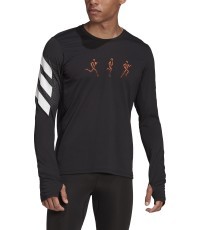 Adidas Conf Gfx Ls Men's T-shirt Black