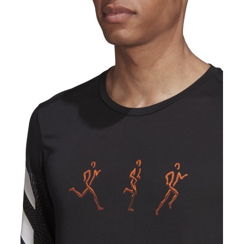 Adidas Conf Gfx Ls vīriešu krekls, melns
