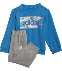 Детский спортивный костюм Adidas I Lin Ft Jog серо-синий HF1910