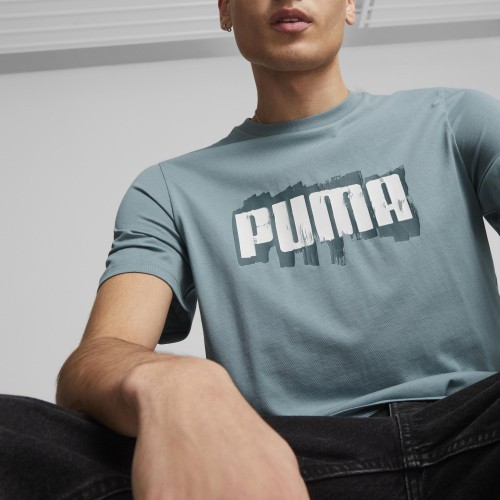 Puma Graphics Wording Tee men's T-shirt green 674475 84