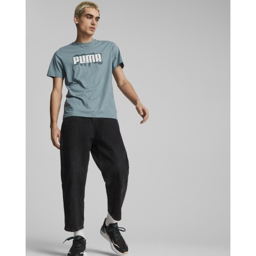 Puma Graphics Wording Tee men's T-shirt green 674475 84