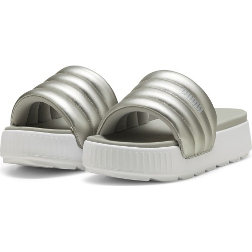 Женские шлёпанцы Puma Karmen Slide Puffy White Silver 395399 03