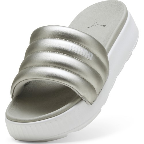 Puma sieviešu čības Karmen Slide Puffy White Silver 395399 03