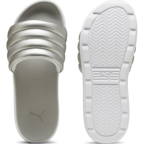 Женские шлёпанцы Puma Karmen Slide Puffy White Silver 395399 03