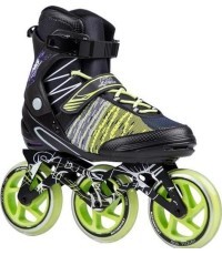 NA1206 MELNAS-ZAĻAS SKRITUĻSLIDAS NILS EXTREME - NA1206 BLACK-GREEN IN-LINE SKATES NILS EXTREME