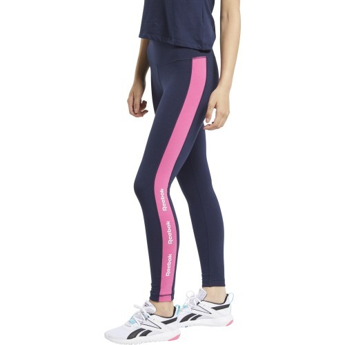 Reebok TE Linear Logo CT L sieviešu legingi, zili rozā FU2180