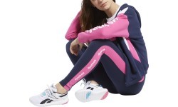 Reebok TE Linear Logo CT L Women's Leggings Blue Pink FU2180