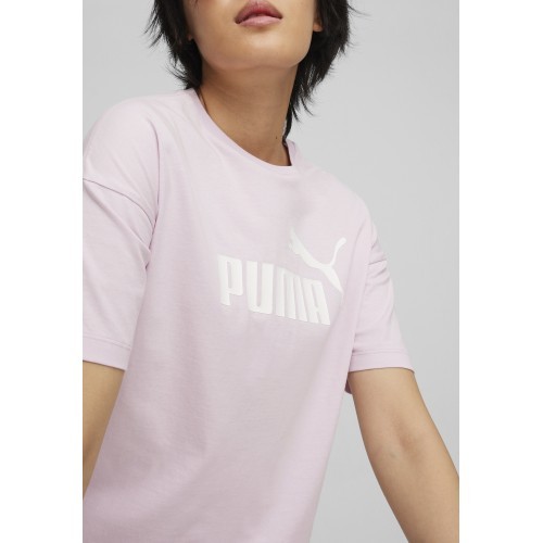 Puma Ess Cropped Logo sieviešu blūze, rozā 586866 60