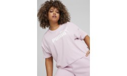 Puma Ess Cropped Logo sieviešu blūze, rozā 586866 60