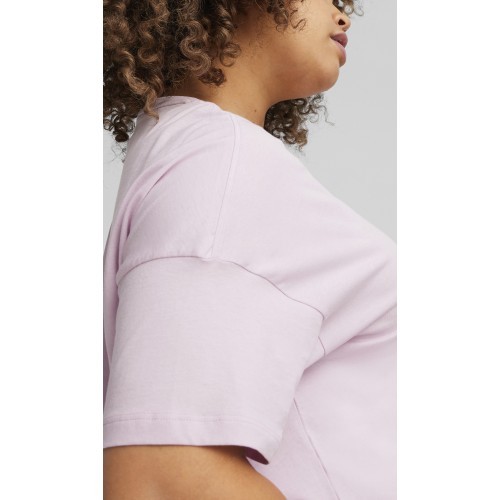 Puma Ess Cropped Logo sieviešu blūze, rozā 586866 60
