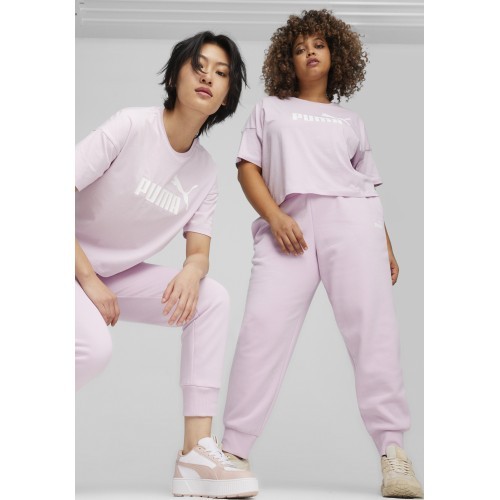 Женская блузка Puma Ess Cropped Logo розовая 586866 60