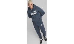 Puma Men's Ess Big Logo Hoodie Blue 586687 61