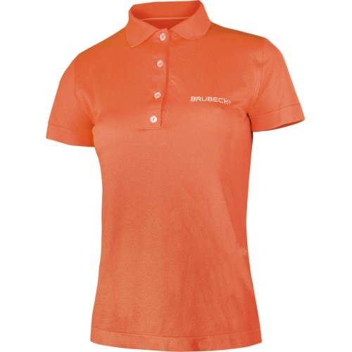 Sieviešu T-krekls Brubeck PRESTIGE ar apkakli - Orange
