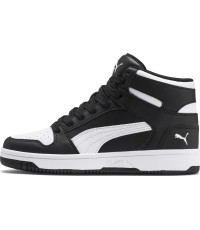 Кроссовки подростковые Puma Rebound Layu SL Jr, чёрно-белые, 370486 01