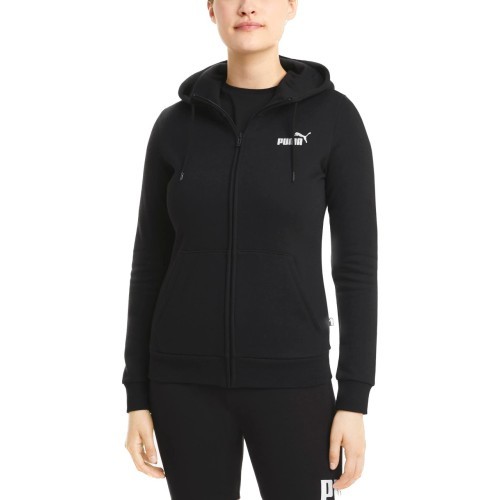 Puma Ess Small Logo FL Black sieviešu džemperis 586811 01