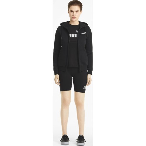 Puma Ess Small Logo FL Black sieviešu džemperis 586811 01