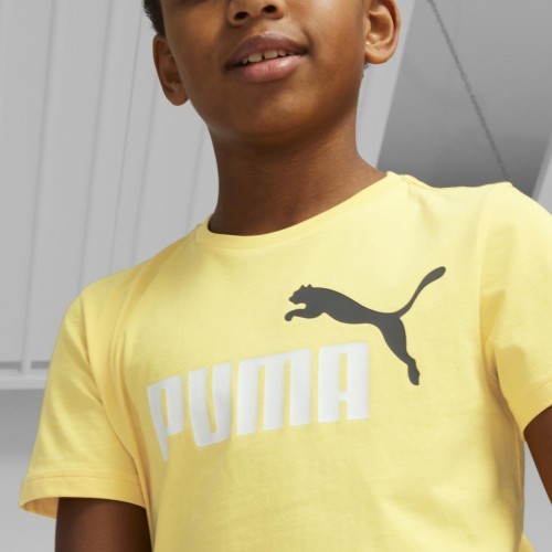 Puma Ess+ 2 Col Logo bērnu T-krekls, dzeltens 586985 45