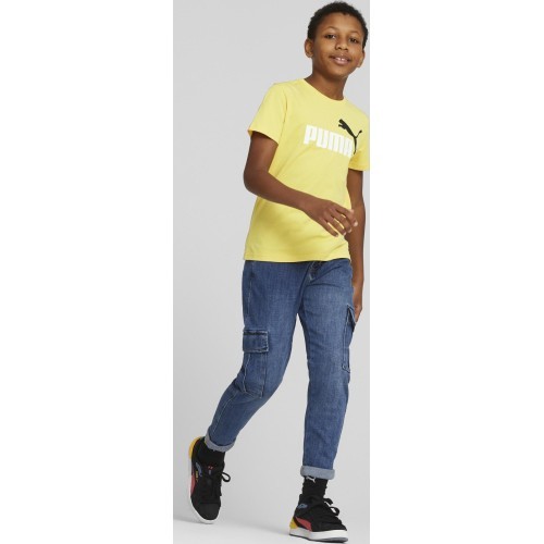 Puma Ess+ 2 Col Logo Tee Junior Yellow 586985 45