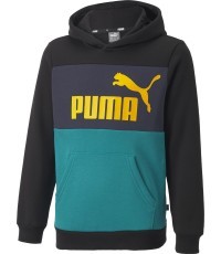 Puma Džemperis Paaugliams Ess Block Hoodie Black Green Blue 849081 27