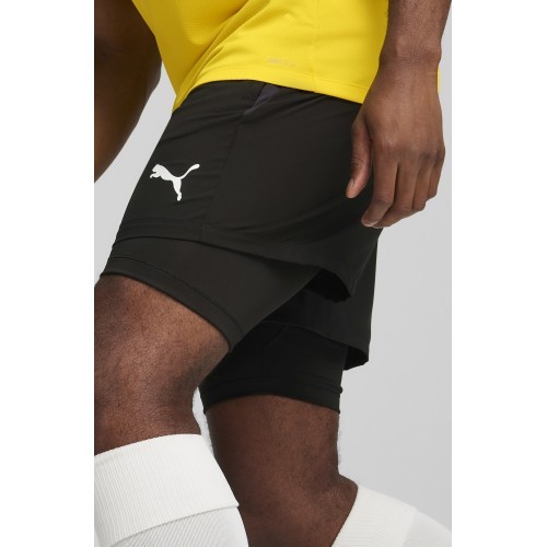 Футбольные шорты Puma TeamGoal 2in1, чёрные 658774 03