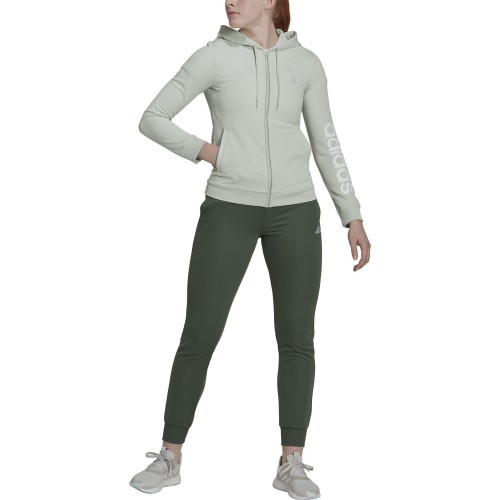 Adidas W Lin FT TS sieviešu sporta tērps, zaļš HT7520