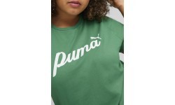 Puma ESS+ Script Tee Women's Shirt Green 679315 86