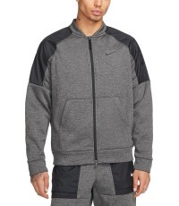 Мужская толстовка Nike Therma Novelty FZ Bomber серая DQ4852 071
