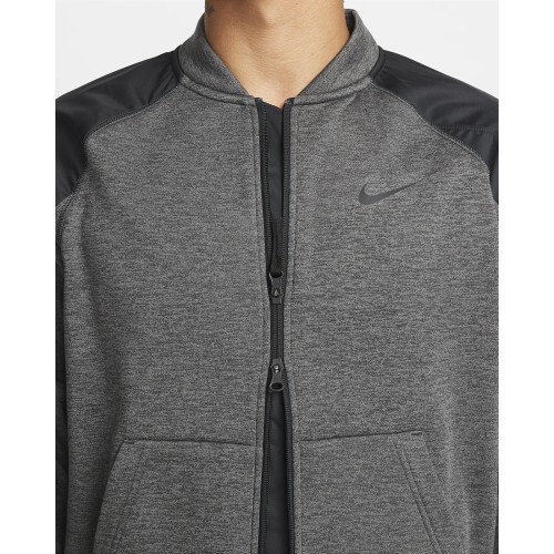 Мужская толстовка Nike Therma Novelty FZ Bomber серая DQ4852 071