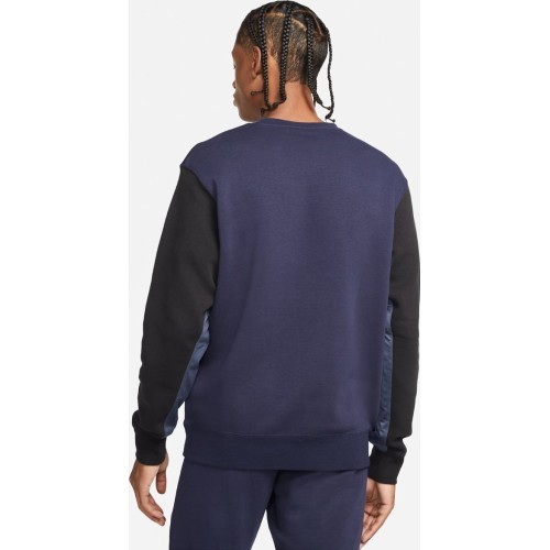 Nike NSW Hybrid Flc Crew Men's Sweatshirt Blue DJ5075 451