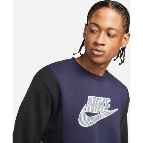 Nike NSW Hybrid Flc Crew vīriešu džemperis, zils DJ5075 451