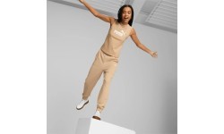 Puma Ess+ Embroidery Cream Women's Sports Pants 847093 89