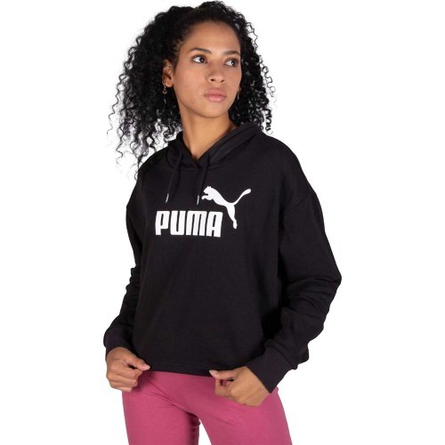 Puma Ess Cropped Logo Women's Sweatshirt Black 586870 01