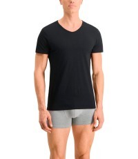 Puma vīriešu T-krekli Basic 2gab. V-veida kakla izgriezums, melni