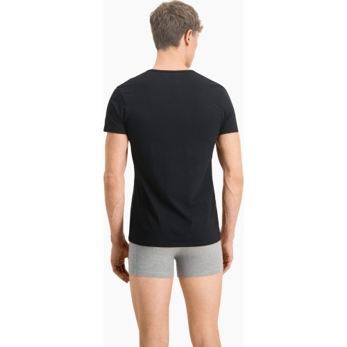 Мужские футболки Puma Basic 2 шт. с V-образным вырезом, чёрные