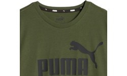 Футболка подростковая Puma Ess Logo Tee хаки 586960 31