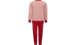Adidas LK Logo Jog Set Tracksuit for Girls Red Pink H65799