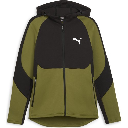 Puma Evostripe Full-Zip vīriešu džemperis, melns zaļš 678995 33