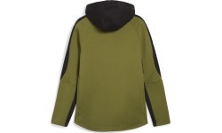Мужская толстовка Puma Evostripe Full-Zip чёрно-зелёная 678995 33