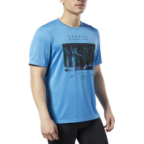 Reebok Re Run Crew Tee T-Shirt Blue EC2546